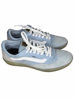 Vans Ave Pro Skate Shoes Men’s Size 10 Blue Suede Mesh Low Top Sneakers